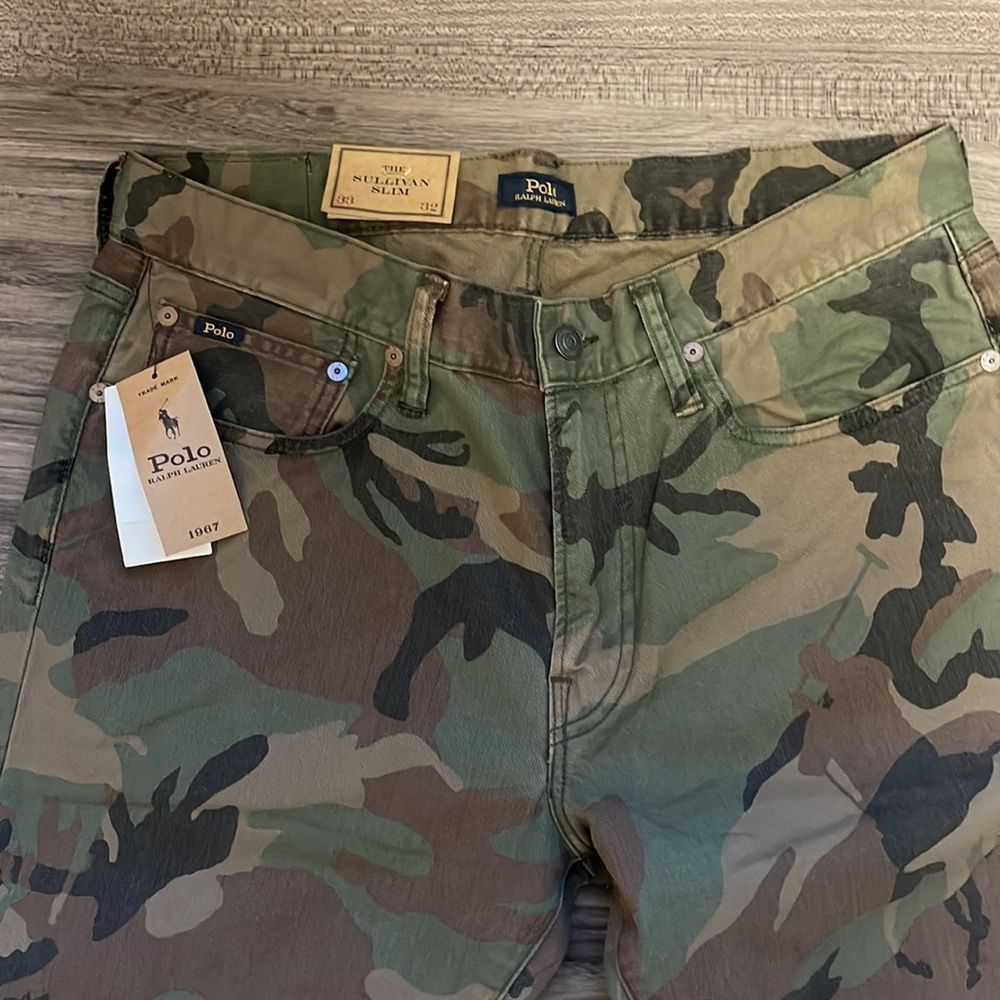 Polo Ralph Lauren Sullivan Mens Slim Camouflage denim Sz. 33x32 | 32x34 - Picture 2 of 4